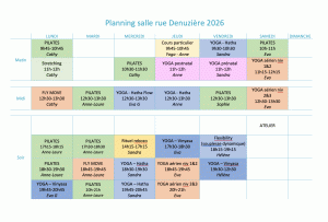 Planning Small Denuzière 2026