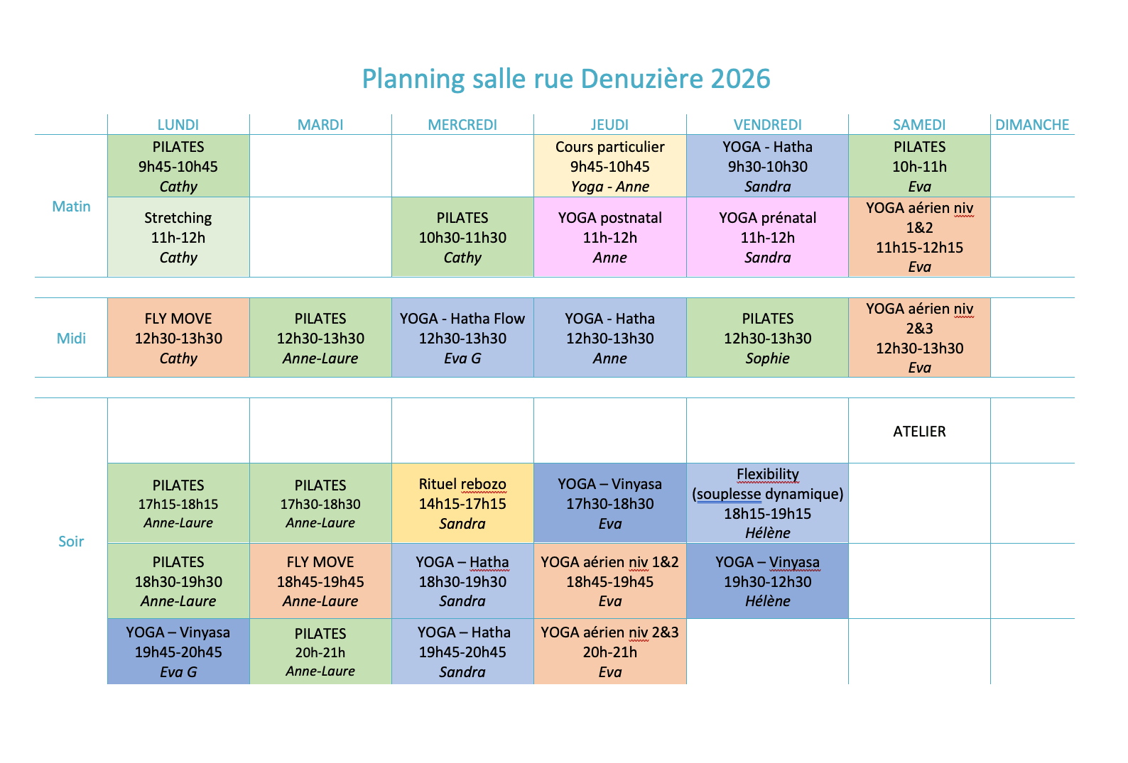 Planning Small Confluence-Salle rue Denuzière-2025-2026